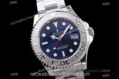Swiss Replica Rolex Yacht-master 116655 Blue Face Red Hand 37mm/40mm Watch AR Factory