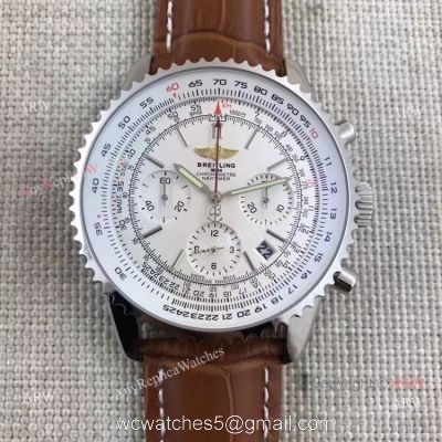 New Copy Breitling Navitimer SS White Chrono Face Watch