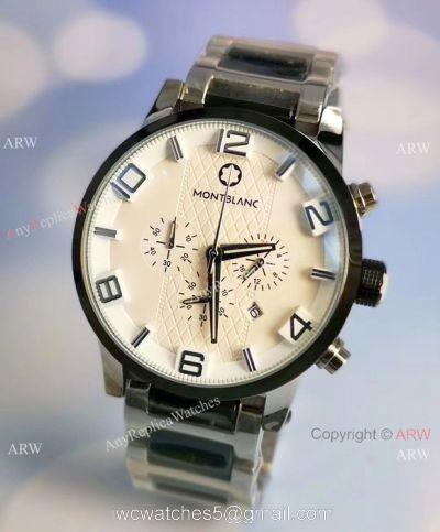 Mont Blanc Clone Timewalker Chronograph Watch Ceramic  Steel