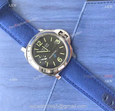 Panerai PAM 777 Watch  Panerai Luminor Marina Blue OP Logo W Blue Canvas Strap