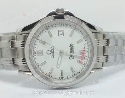 Replica Omega Seamaster 36 mm Watch  Stainless Steel White Dial