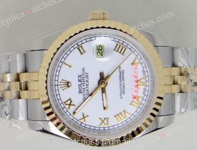 Low Price Rolex Datejust Gold White Face Jubilee Replica watch