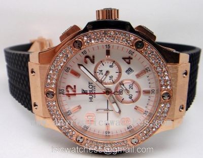 HUBLOT GENEVE BIG BANG GOLD CASE DIAMONDS