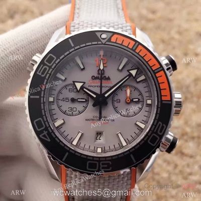 (OM)Swiss Replica Omega Seamaster 600m 9900 Watch SS Gray Gummy Strap