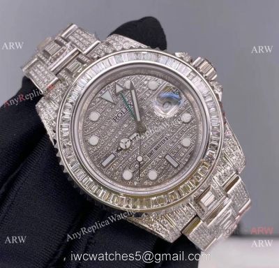 Replica Rolex GMT-Master II 116769 Ice Watch Stainless Steel Diamond Dial