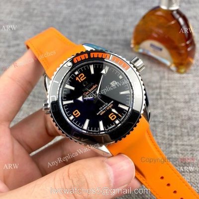 Fake Omega Seamaster Planet Ocean 600m Orange Rubber Strap Watches 42mm