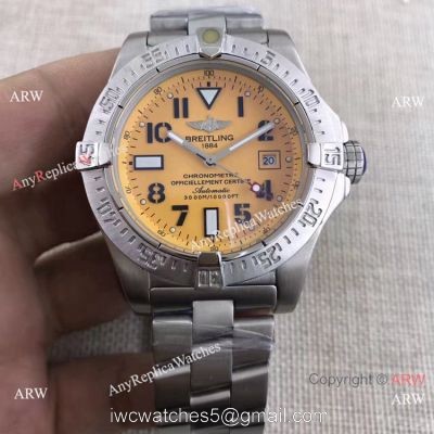 NEW Style Replica Breitling Avenger II Seawolf Orange Dial Silver Steel Watch