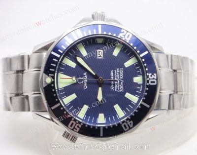 Seamaster Omega James Bond Watch Replica  SS Blue Face Automatic Mens Watch