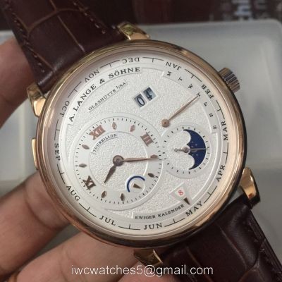 A.Lange  Sohne Glashutte Doppelfederhaus Moon phase Copy watch Rose Gold
