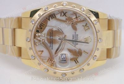 Yellow Gold Rolex Replica Watch  Goldust Dream Diamond Watch