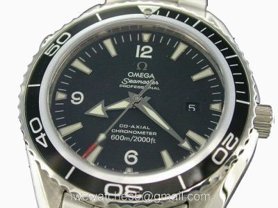 Replica Omega Seamaster Planet Ocean Watch  Stainless Steel Black Dial 43mm