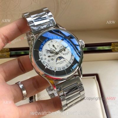Copy Patek Philippe Grand Complications Stainless Steel Moonphase Watch