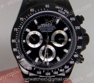 Replica Rolex Daytona Watch / Black Case / Black Dial 40mm for Sale