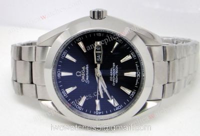 Omega Seamaster Knockoff Watch For Sale  Omega Seamaster Aqua Terra Co-Axial SS Black Dial Watch