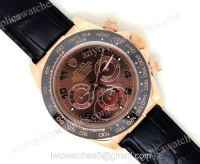 Replica Rolex Daytona Watch Rose Gold Case / Chocolate Dial / Black Ceramic Bezel