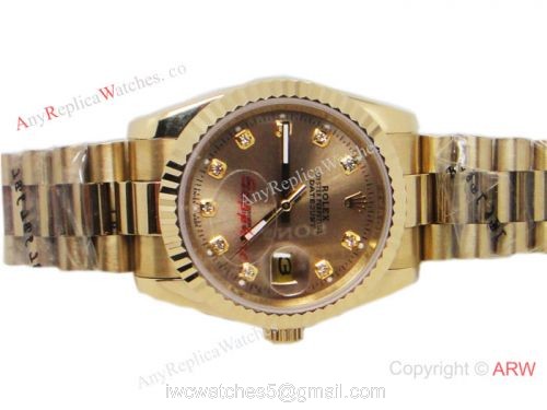 Yellow Gold Rolex Datejust Watch / President Band / Gold diamond for men or Ladies Replica Rolex