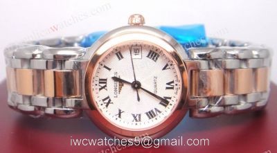 Rose Gold &038; Steel Case Longines Quartz Ladies Watch
