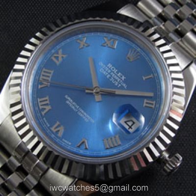 Clone Swiss ETA2836 Rolex Datejust II Asian Swiss Blue Dial Mens Watch