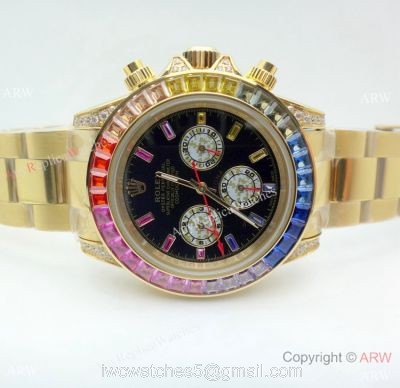 Rolex Rainbow Replica Watch 40mm Yellow Gold Automatic Movement