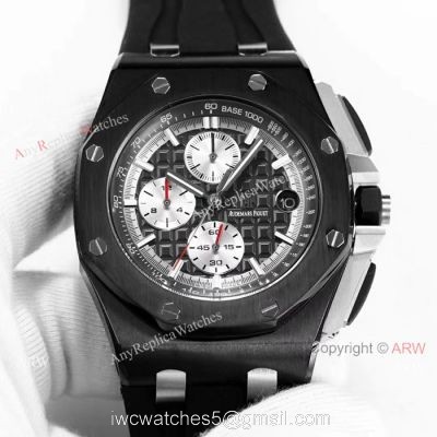 Solid Black AP Royal Oak Offshore 44mm Mens watch  Audemars Piguet Knock off Wholesale