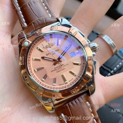 Wholesale Copy Breitling Chronomat 01 Rose Gold Dial Watches