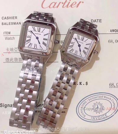 New Cartier Watches Cartier Santos Dumont Stainless Steel Watch