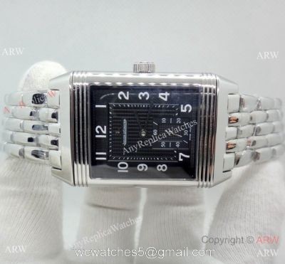 New Copy Jaeger-LeCoultre Reverso Duoface Automatic watch  SS Black Dial