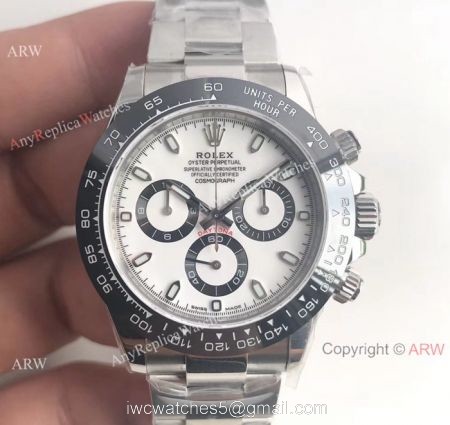 High Qualtiy Copy Rolex Daytona Panda Face Black Ceramic Bezel Watch Noob Factory V8/904L/Swiss 4130