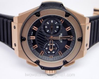Hublot KING POWER GOLD 48mm Bezel in Red Gold and Black Rubber