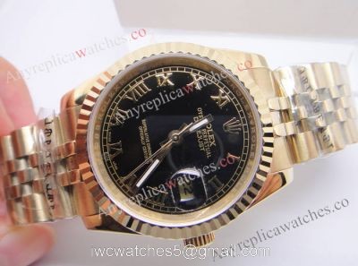 Replica Rolex Yellow Gold Jubilee Datejust Mens Watch