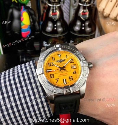 Fake Breitling Avenger II Seawolf Yellow Dial Watch For Sale