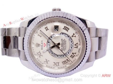 Rolex Sky-Dweller 326939w 42mm SS Cream Face w/ Working Time Zone