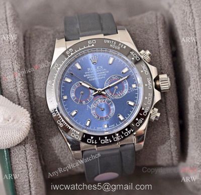 Best Quality Rolex Daytona Blue Dial Replica Watch Rolex Daytona Rubber Strap