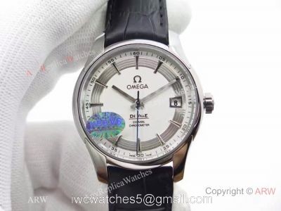 Swiss Omega De Ville Fake Watch Silver Dial 8500 Movement