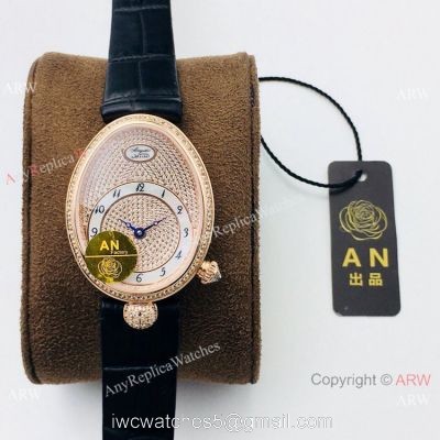 Swiss 1:1 Replica Breguet Reine De Naples Iced Out Watch Ladies