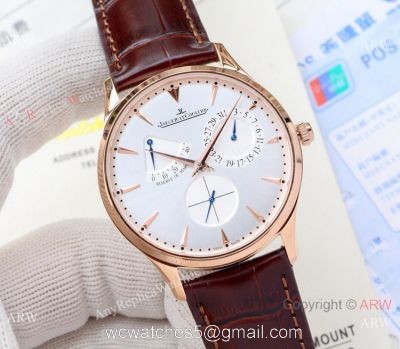 High Quality Jaeger LeCoultre Master Ultra Thin Reserve de Marche Watch Silver Dial