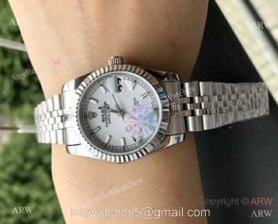 Copy Rolex Datejust 31mm Medium watch  Stainless Steel Jubilee White Dial