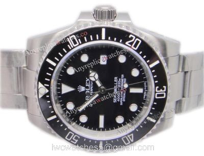 New Upgrade Replica Rolex Sea-Dweller 4000m Watch 40mm Mens SS Black Ceramic