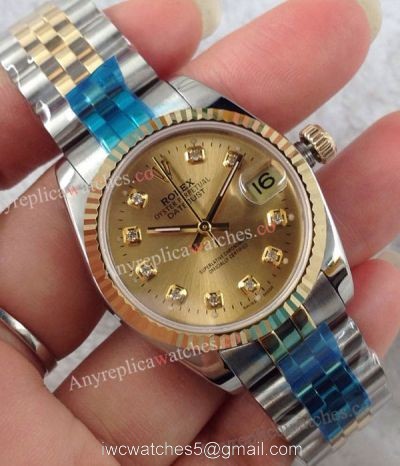 Replica Rolex 2-Tone Jubilee Datejust Gold Watch 31mm