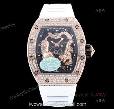 KV Factory Richard Mille Dragon And Tiger RM051 Replica Diamond Watches