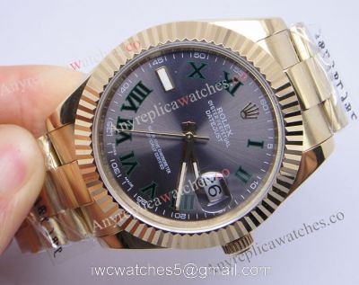 NEW UPGRADED Rolex Oyster Perpetual Datejust II Fluted Bezel Roman Watch 41MM