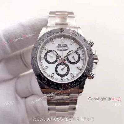 Swiss Grade Rolex 4130 Daytona Stainless Steel Black Ceramic Bezel Watch