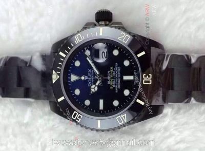 Rolex Blaken Replica Submariner Watch  D-Blue Face Black Ceramic
