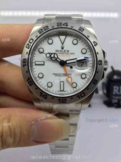 NEW UPGRADED Replica Rolex Explorer II 42mm White Face Noob Factory 2836