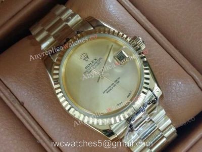 Rolex Datejust All Gold 36mm Men Watch Vintage Rolex Replica Watches