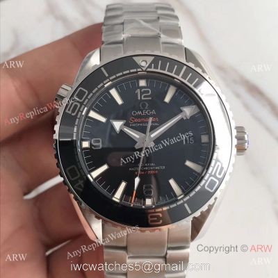 AAA Swiss Replica Omega Seamaster Planet Ocean 600m 8900 Watch SS Black Bezel