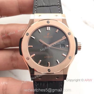 Swiss Hublot HUB1112 Replica Watch Rose Gold Gray Rhodium Dial