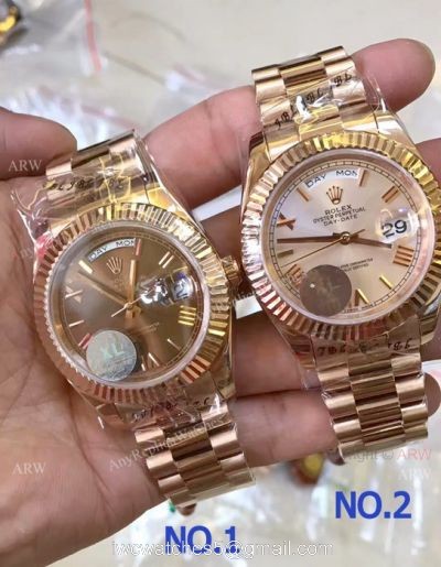 AAA Grade Rolex Day Date President Replica Rose Gold Watches 40mm