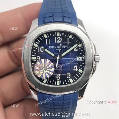 Fake Patek Philippe Aquanaut Swiss Cal324 Watch Blue Dial