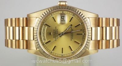 Rolex Yellow Gold President Band Day-Date Mens Copy Watch